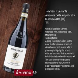 Tommasi Il Sestante AMARONE delle Valpolicella Classico 2019