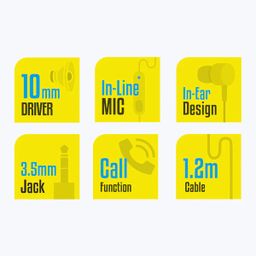 ZEBRONICS Zeb- Bloom Wired Earphone - Assorted Color