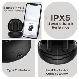 BoAt Airdopes Sonik - TWS (Thunder Black)