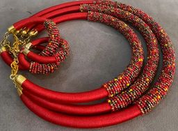 Authentic African-Beaded Necklace