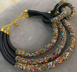 Authentic African-Beaded Necklace