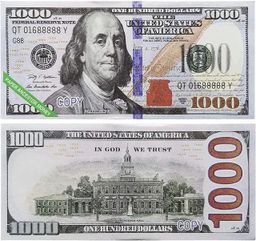 Ancestor Money Joss Paper US Dollar 1000 Dollar Hell Bank Notes Strengthen Connection with Your Ancestor Bring Good Fortune of copy bank note.