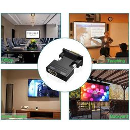 Cables Commonly Used Accessories hdmi to vga adapter convertor adaptador hdmi to vga converter with audio output