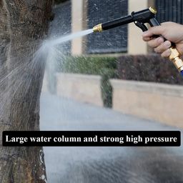 Portable High-Pressure Water Gun Cleaning Car Wash Machine Garden Watering Hose Nozzle Sprinkler Foam Thread Quick Connector