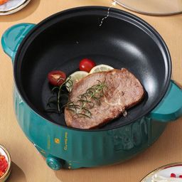Stainless Steel Multifunctional Electric Pots Mini Cooking Pot Nonstick Fry Pan Household Kitchen Pot Electric