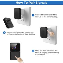 Tuya Visual Doorbell Wireless Wifi Doorbell High-Definition Camera Anti-Theft Door Bell with IR for Home Office Hotel