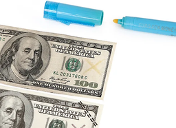 2 IN 1 Detector Pen with UV light Counterfeit Bank Note Tester Pen with colorful pen Money Recognizing 1379 Model