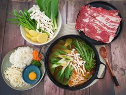 차돌 샤브 칼국수 볶음밥 세트 (3인분)