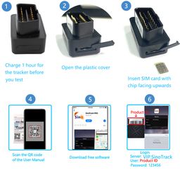 Localizador GPS Automóvel Sinotrack St-902a mini OBD com APP