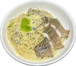 Carbonara Pasta - Grilled Barramundi