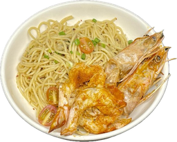 Aglio Olio Pasta - Pan Fried King Prawn