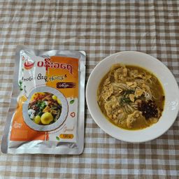 ပန်းခရေ Kitchen_အသင့်စားငါးခူမုန့်ဟင်းခါး (တစ်ပွဲစာ)