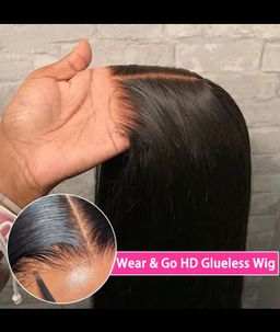 Wear and Go Glueless Straight Peruvian Human Hair Pre Plucked 