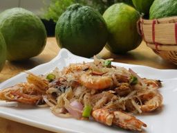 ပန်းခရေ Kitchen_မျှင်စိမ်းစားငပိပေါင်း