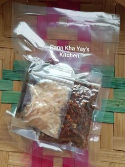 ပန်းခရေ Kitchen_အသင့်စားငပိရေကျိုထုတ် (တစ်ခါစား)