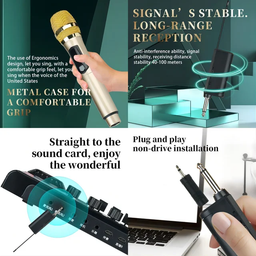 Demao V108 OEM Factory Professional Handheld Cordless Mic Portable Karaoke, Conference Wireless Condenser Microphone System