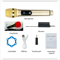 Demao V108 OEM Factory Professional Handheld Cordless Mic Portable Karaoke, Conference Wireless Condenser Microphone System