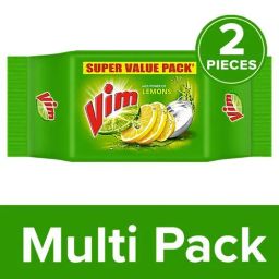 Vim Dishwash Bar - Lemon, 2 x (200 g (Pack of 4)) Multipack