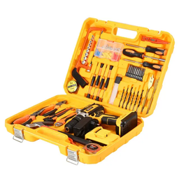 Set of 124pcs Portable Hand Tools Cordless Impact Drill Wireless Battery Power Screw Drivers Electric Torque Screwdriver Kits