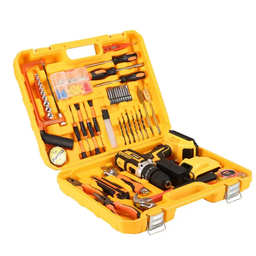 Set of 124pcs Portable Hand Tools Cordless Impact Drill Wireless Battery Power Screw Drivers Electric Torque Screwdriver Kits