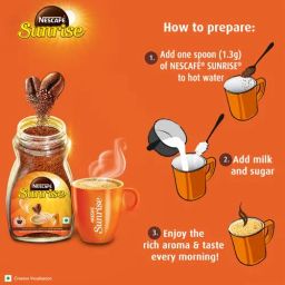 Nescafe Sunrise Instant Coffee Powder- Chicory Mix, 45 g Jar