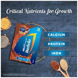 Horlicks Millet Chocolate - Rich In Calcium, Protein & Iron, 600 g