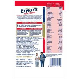 Ensure High Protein Drink - For Physically Active Adults, Vanilla Flavour, 400 g Box