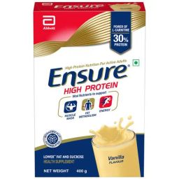 Ensure High Protein Drink - For Physically Active Adults, Vanilla Flavour, 400 g Box