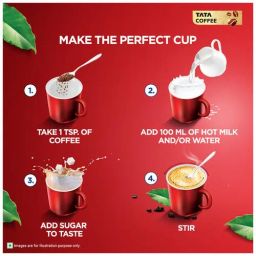 Tata Coffee Grand Premium Instant Coffee - 100% Coffee Blend, 50 g Pouch