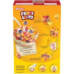 Kellogg's Froot Loops - Crunchy Multigrain Cereal, 2 x 285 g Multipack