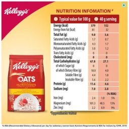 Kellogg's Oats - Low In Sodium, Soluble Fibre, Reduce Cholesterol, 900 g
