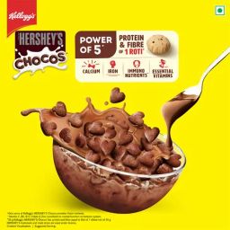 Kellogg's Hershey's Chocos - Chocolatey Breakfast Cereal For Kids, 325 g