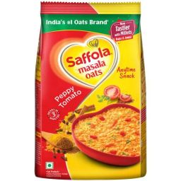 Saffola Masala Oats - Tasty Evening Snack, Fibre Rich, Peppy Tomato, 500 g