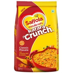 Saffola Masala Oats - Karara Crunch, Classic Masala, Tasty Recipe, 500 g