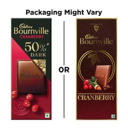 Cadbury Bournville Cranberry Dark Chocolate Bar, 3 x 80 g Multipack
