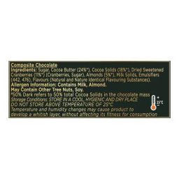 Cadbury Bournville Cranberry Dark Chocolate Bar, 3 x 80 g Multipack