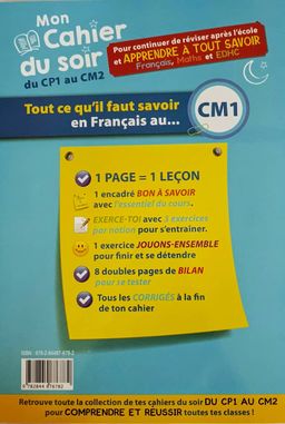 Mon Cahier du soir Français - CM1