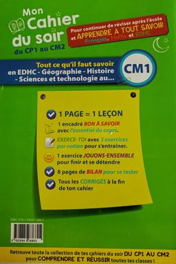 Mon Cahier du soir EDHC - CM1