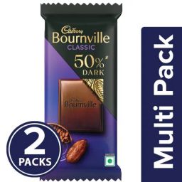 Cadbury Bournville Rich Cocoa Dark Chocolate Bar, 2 x 31 g Multipack
