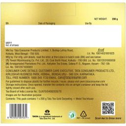 Tata Tea Gold Darjeeling Fine Long Leaf Tea, 200 g Box