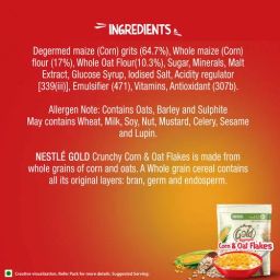 Nestle Gold Crunchy Oats & Cornflakes With Immuno-Nutrients, Wholegrain, Breakfast Cereal, 850 g Pouch