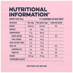 Quaker Berries & Seeds Oats Muesli, 700 g Pouch