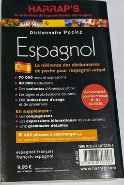 Dictionnaire HARRAPS Poche ESPAGNOL