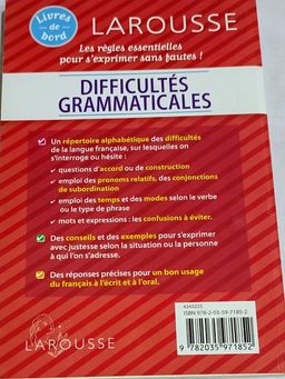 Larousse - Difficultés Grammaticales