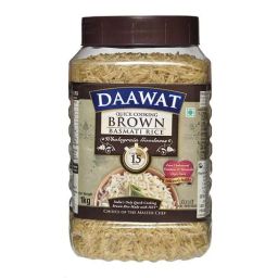 Daawat Basmati Rice/Basmati Akki - Brown (Quick Cooking), 1 kg Jar