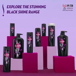 Sunsilk Stunning Black Shine Shampoo - With Amla + Oil, Pearl Protein & Vitamin E, For Long Lasting Shine, 1 L