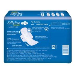 STAYFREE Sanitary Pads - Secure XL Cottony Soft With Wings, 2x20 Pads Multipack