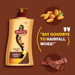 Meera Hair Fall Care Shampoo - With Shikakai & Badam, For Strong & Healthy Hair, For Men & Women, 1 L