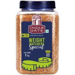 India Gate Brown Rice Weight Watcher, 1 kg Jar