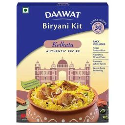 Daawat Biryani Kit - Kolkata, Medium Spicy, No Added Preservatives & Colours, 334 g
